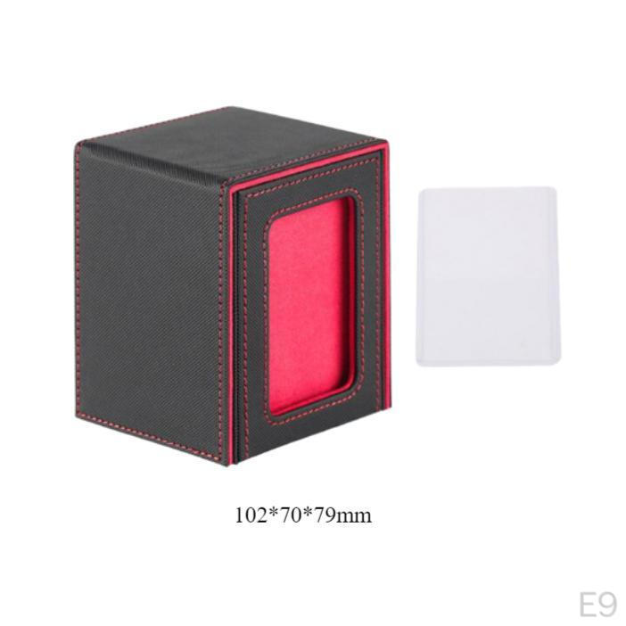 Card Deck Box Storage Leather Magnetic Closure, Display Case Album Baseball