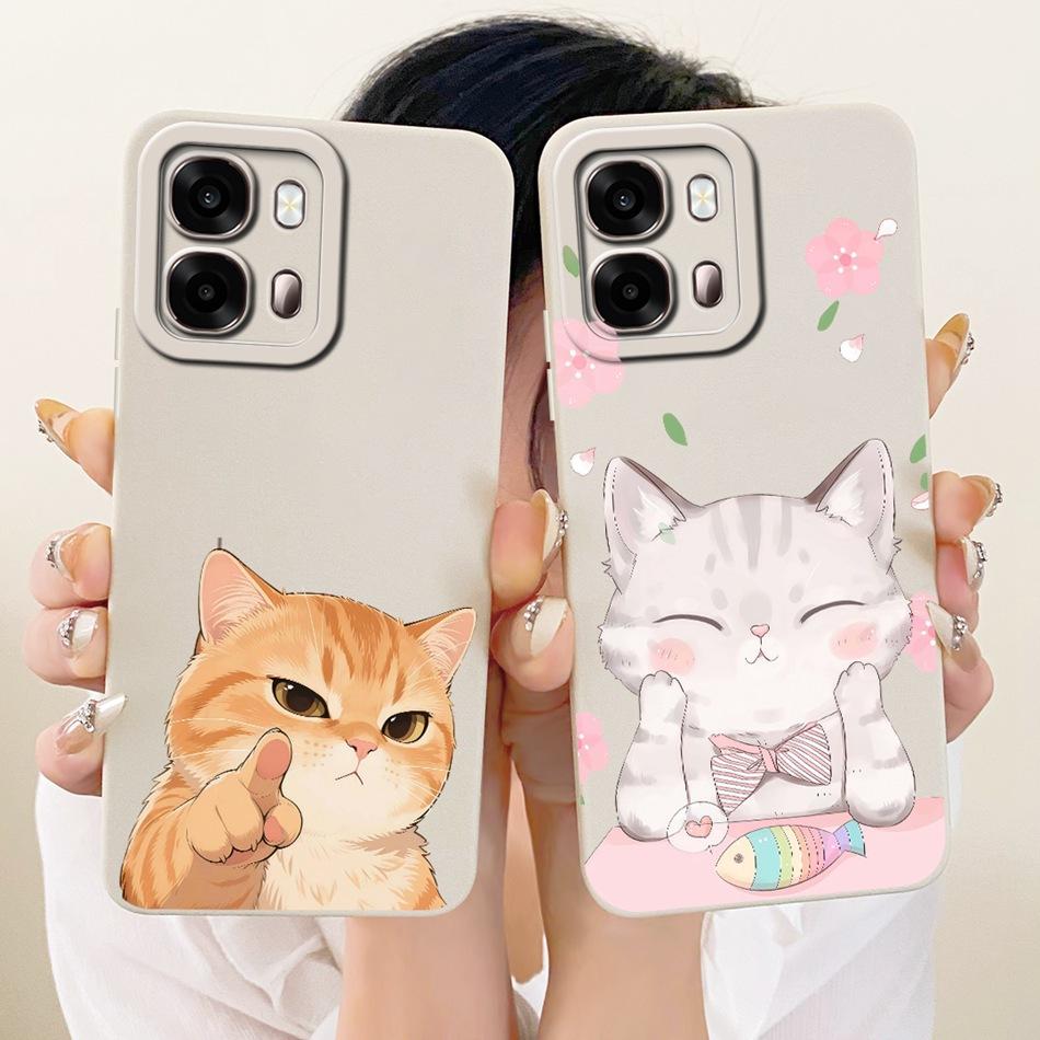 For Oppo A6s CPH2789 Cute Cat Flower Cartoon Phone Case For Oppo A6s 4G CPH2815 OppoA6s A 6S 5G Soft Silicone Covers Bumpers