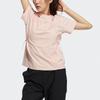 adidas Tech Tee Ribbon Drawstring Однотонные спортивные женские топы с короткими рукавами розового цвета GP0594