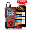 KONNWEi KW341 Автомобильный Диагностический Инструмент CAN OBD2 EOBD Тест Аккумулятора Двигателя Чтение Кодов Неисправностей Очистка Данных в Реальном Времени Инструмент для Проверки O2