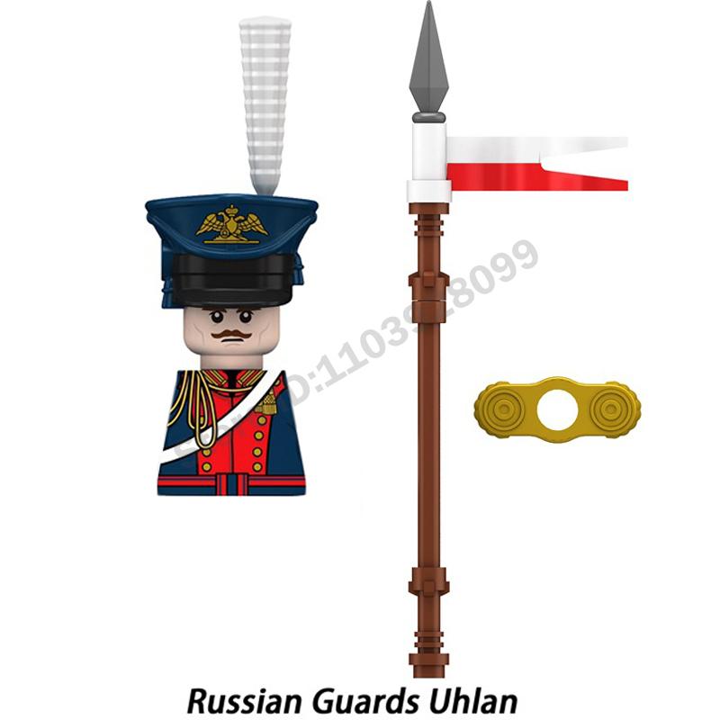 Средневековье Военные Наполеоновские войны Фигурки Строительные блоки Британские Французские Пруссия Пехота Рыцарь Генерал Герцог Персонажи Кирпичик