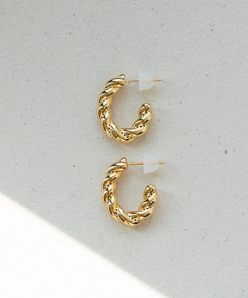 Серебряные серьги Alleun 925 пробы, смелый витой дизайн
