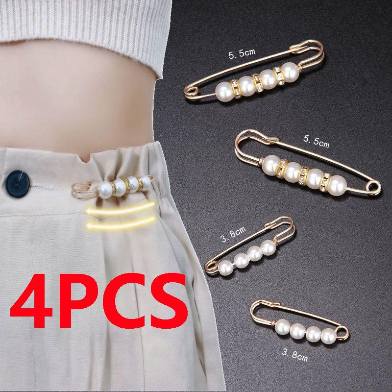 4 шт., комплект брошей из искусственного жемчуга, элегантный модный женский циркон, булавка на лацкане, свитер, платье, брошь, булавки, аксессуары «сделай сам», подарки