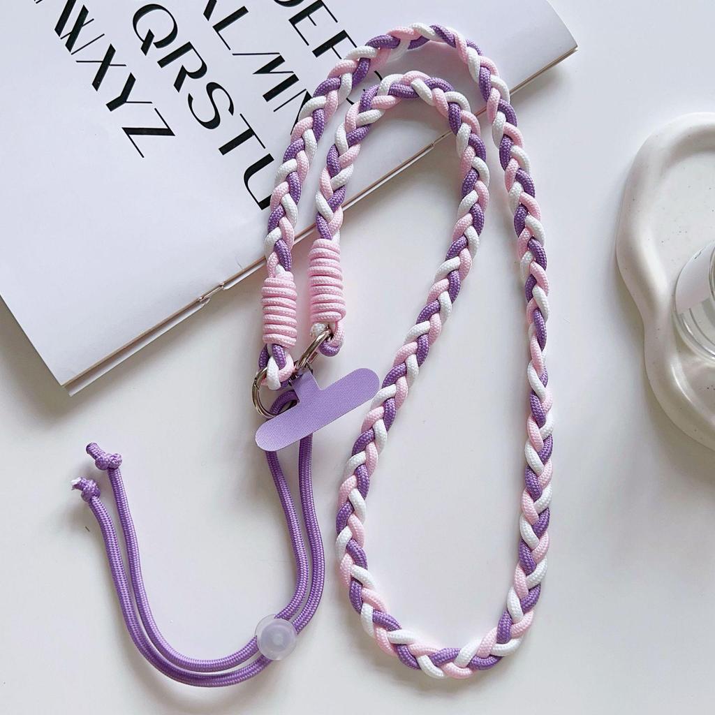 Регулируемый разноцветный плетеный ремешок-кроссбоди с узлом для телефона или бутылки с водой