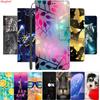 For Xiaomi Note 10 Lite Phone Case Cover Wolf Cat Magnet Leather Flip Wallet Case For Xiaomi Mi A3 11T Pro Redmi K40 Gaming Case
