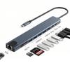 "Концентратор USB-C на HDMI 8-в-1": Адаптер Type-C на 100M Ethernet для компьютера, Switch и игровой консоли"
