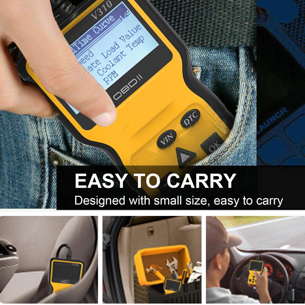 Сканер OBD2 Считыватель кодов OBD и инструменты сканирования Автомобильный диагностический сканер двигателя для всех автомобилей с протоколом OBDII