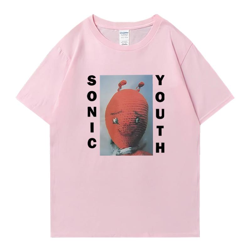 Горячая распродажа Футболка Sonic Youth С круглым вырезом Оверсайз Унисекс Женская уличная одежда 100% Хлопок с коротким рукавом Футболки Унисекс Смешные летние топы