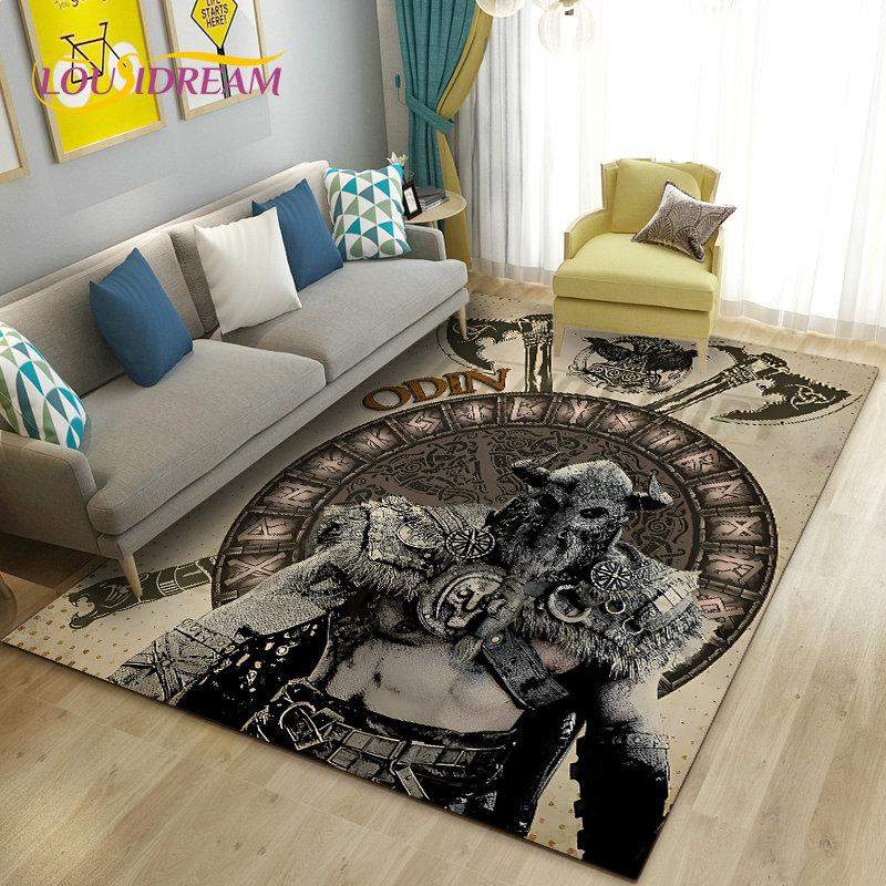 Коврик «Викинги», скандинавская мифология, Один Фенри, ковер, ковер для гостиной, спальни, дивана, коврик, декор, нескользящий напольный коврик для детских игр
