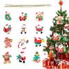 12Pcs Christmas Ornaments Snowmen Pendants Gingerbread Man Santa Claus Creative Xmas Tree Decoration Party Favors