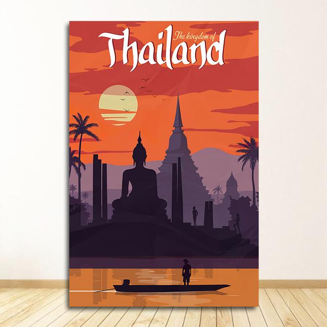 Отпечатки, настенное искусство, холст, живопись, домашний декор, Бангкок, Тель-Авив, Европа, тур по городу, путешествия, пейзажи, винтажный пейзажный постер