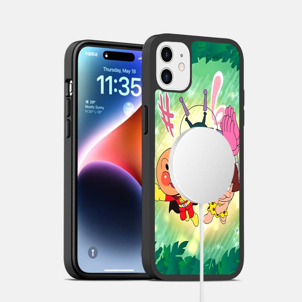 Fashion Anpanman Phone Case Phone Case For iPhone 16 14 13 12 11 15 Pro Max For Magsafe Magnetic Wireless Charging Cover