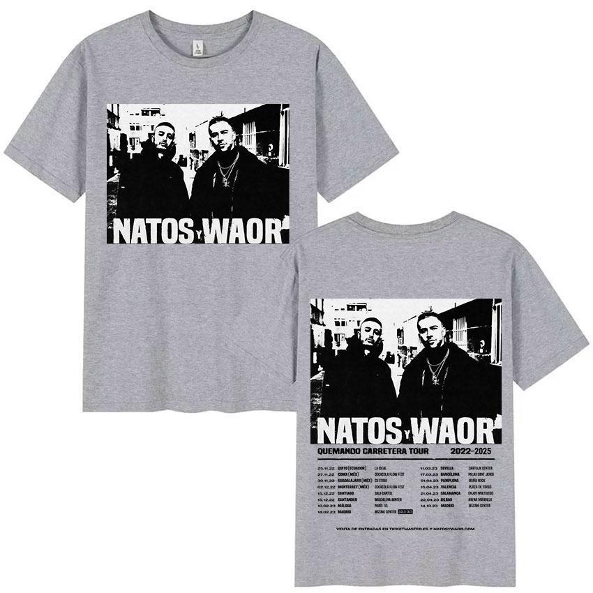 Rapper NATOS WAOR Tour 2025 Album Graphics T Shirt Men's Clothing Fans Gift T Shirts Fashion High Quality Cotton Tees Streetwear
