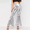Fashion Women Sequin Night Club Casual High Waist Wide Leg Leggings Long Pants