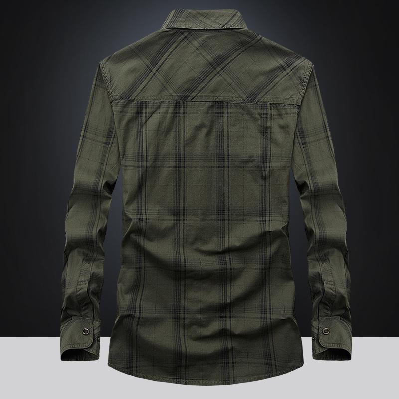 Новые осенне-зимние мужские повседневные клетчатые рубашки больших размеров, хлопковые рубашки с длинными рукавами