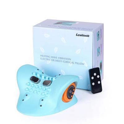 Массажер для шеи, 3 режима Электрическая подушка-релаксатор, с подогревом Устройство для шейной тракции под углом 26° для облегчения боли Глубокий массаж тканей