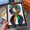 70cm Korean-Style Silk Square Scarf: Fashionable, Versatile Neck Protection and Decorative Accessory