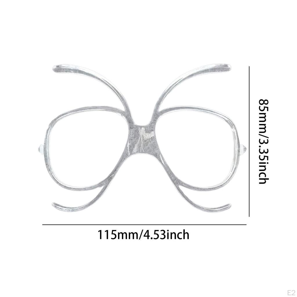 Адаптер для горнолыжных очков Внутренняя оправа Простая в использовании Нескользящая Гибкая Прозрачная Портативная для