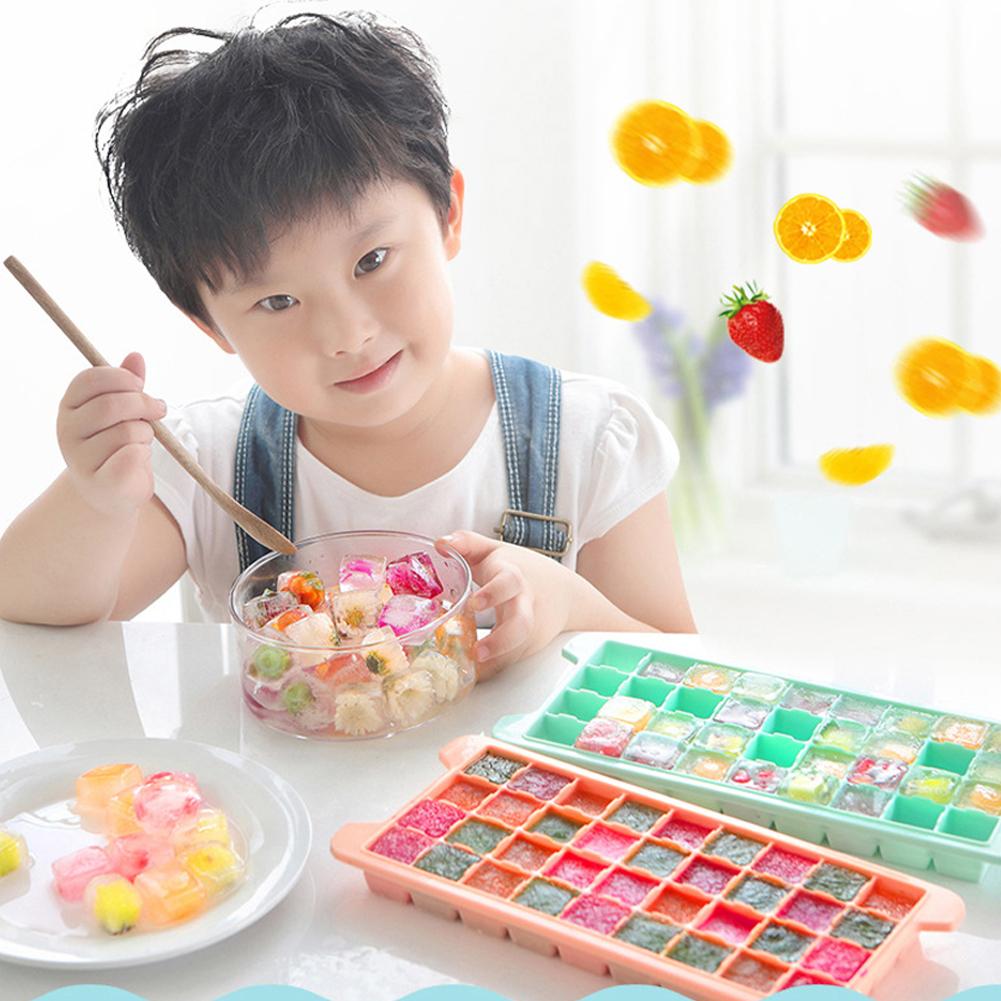 36 Grids Silicone Ice Cube Mold DIY Jelly Tray with Lid Mould Tool for Pudding Chocolate