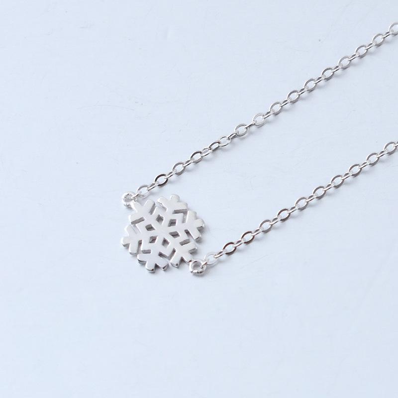 Weiheng s925 Silver Mori Style Snowflake Bracelet - Fresh Simple Women's Jewelry
