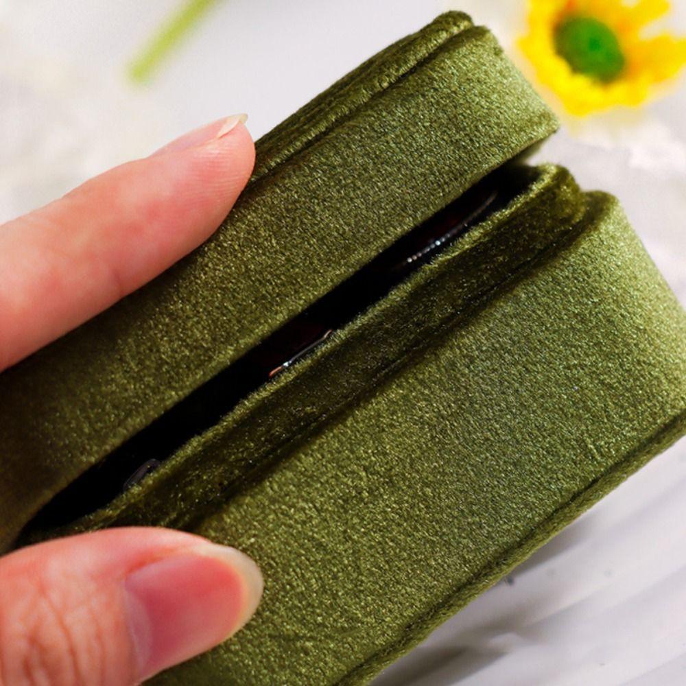 Wedding Rings Bearer Box Square Jewelry Organizer Velvet Rings Holder  Marriage Anniversary