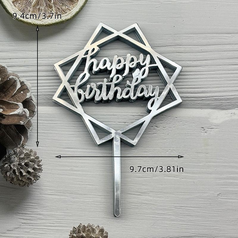 10pcs Set 32 Styles Happy Birthday Cake Topper Black Gold Cake Toppers Baby Shower Cake Birthday Party Cake Flag Decorations