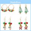 Праздничные рождественские серьги со снежинкой и колокольчиком для женщин, праздничный подарочный аксессуар