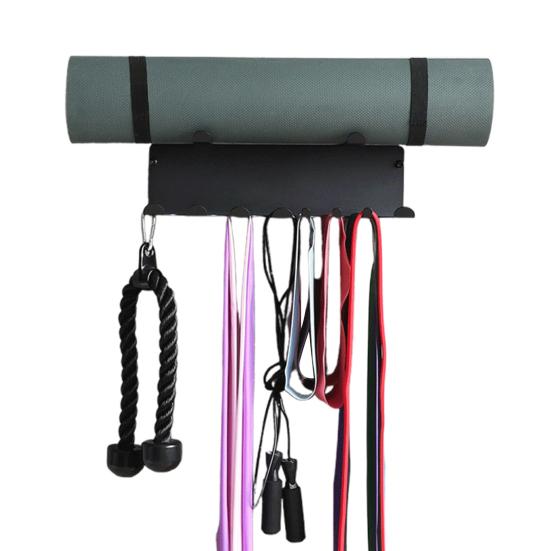 Resistance Bands Storage Hanger Barbell Rack Strong Load-bearing Double Layer Multi-Purpose Gym Equipment Storage Rack