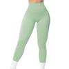Ребристые штаны для йоги, женские леггинсы с высокой талией для спортзала, однотонные спортивные бесшовные женские леггинсы для фитнеса, тренировки для бега, колготки для тренировок с контролем живота