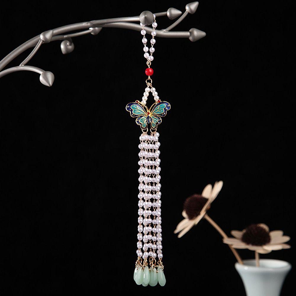 Бабочка Жемчуг Модные Украшения Китайский Стиль Брошь Женщины Ханьфу Орнамент Чеонгсам Аксессуар