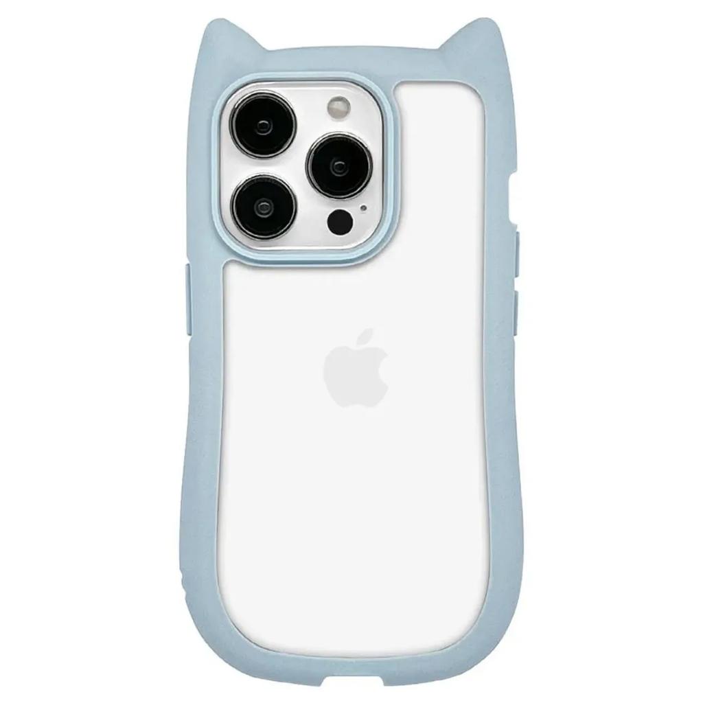 Милый Прозрачный Чехол с Ушками Кошки Для iPhone 17Air 12 13 14 15 Pro Max 11 16 Ударопрочный Акриловая Задняя Крышка Силиконовый Кавайный Funda