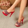 Women's Sexy Platform Heels Dance Sandals 3cm Platform 13cm Heels LFD-1099-D1