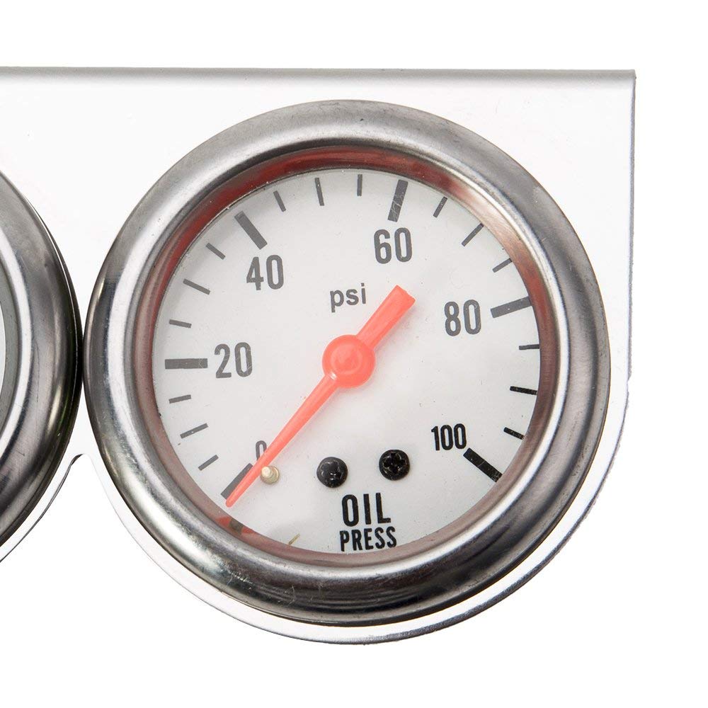 Protoiya Triple Gauge Set, Car Gauges Set Kit, 3 in 1 Car Meter Auto Gauge Oil Temp Gauge (Oil Pressure, Water Temperature, Voltmeter) for Most Cars