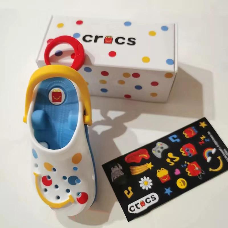 Веселые и красочные миниатюрные игрушечные брелоки-тапочки Crocs McDonald's для детей и взрослых