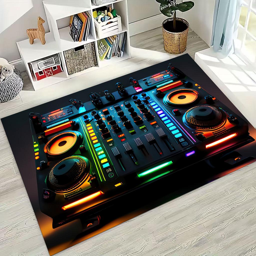 Виниловая пластинка Музыка DJ Экран Лента Ковер Коврик для Гостиной Дивана Спальни Дома Придверный Коврик Декор, Большой Детская Игра Нескользящий Напольный Коврик