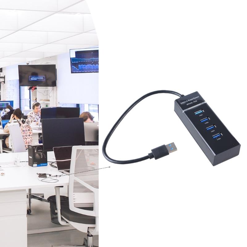 Универсальный 4-портовый USB 3.0 хаб для передачи данных с быстрой передачей данных USB 3.0 хаб-разветвитель для компьютеров, ноутбуков, USB-адаптер, USB-удлинитель