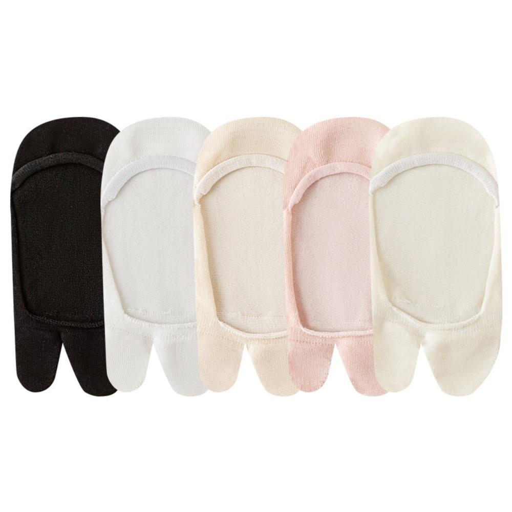 Хлопковые Нескользящие Носки с Двумя Пальцами Низкие С Раздельными Пальцами Носки-Лодочки Каваи Невидимые Носки Таби Лето