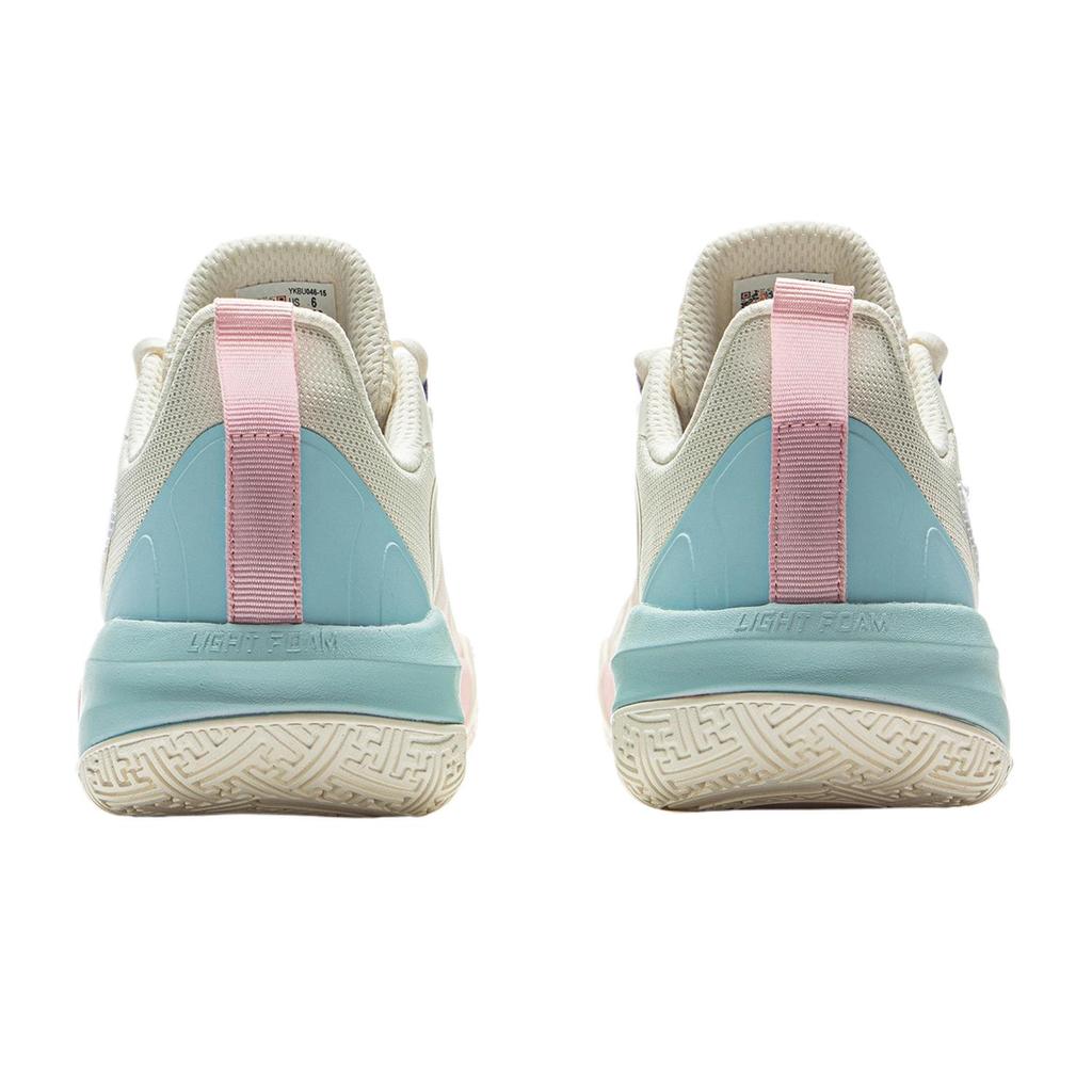 Li Ning Kids Light Energy Pre Casual Comfortable Non-Slip Wear-Resistant Low-Top Basketball Shoes Men Basketball Shoes Off-White YKBU046-15