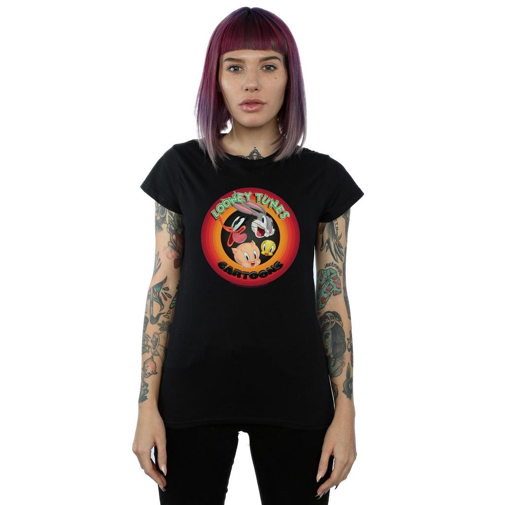 Looney Tunes Womens/Ladies Cartoons Circle Cotton T-Shirt