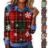 Women's Fashion Christmas Printed Long-Sleeve Pullover Top