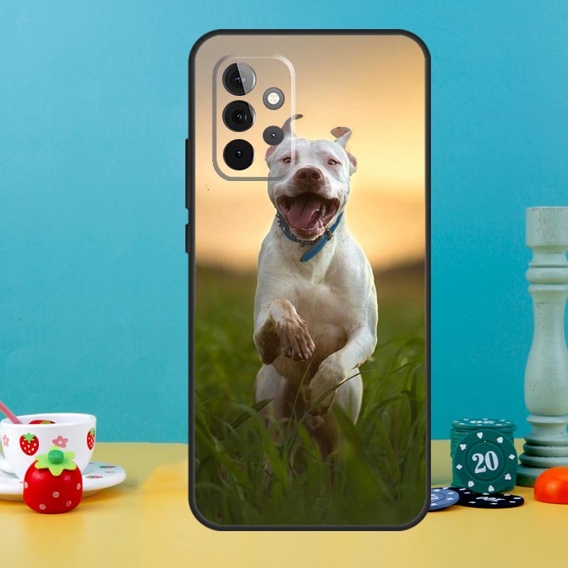 Cute Pit Bull Dog Pitbull Case For Samsung Galaxy A14 A24 A34 A54 A12 A22 A32 A52 S A13 A33 A53 A51 A71 Phone Cover