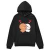 Panda and Brownie Bear Couple Hoodies for Teen Girls Kawaii Graphic Bubu Dudu Sweatshirt Women Men Cartoon Clothes