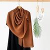 Imitation Silk Long Pleated Silk Scarf Large Square Scarf Solid Color Monochrome Imitation Cotton Linen Scarf Wrap Headscarf