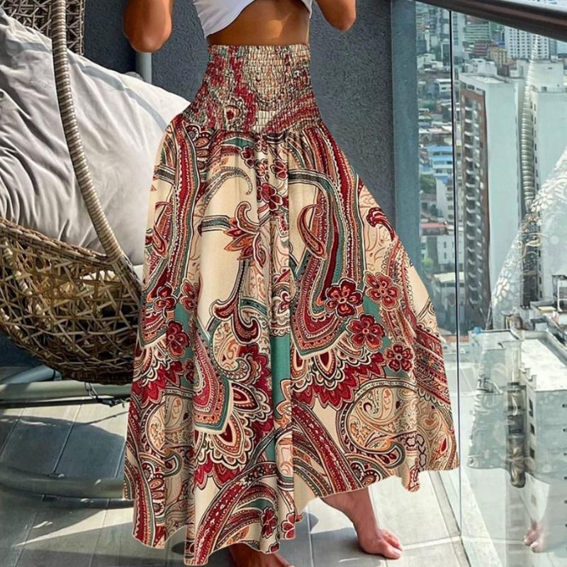 Summer Fashion High Waist Slim Printed Women's Half-body Skirt