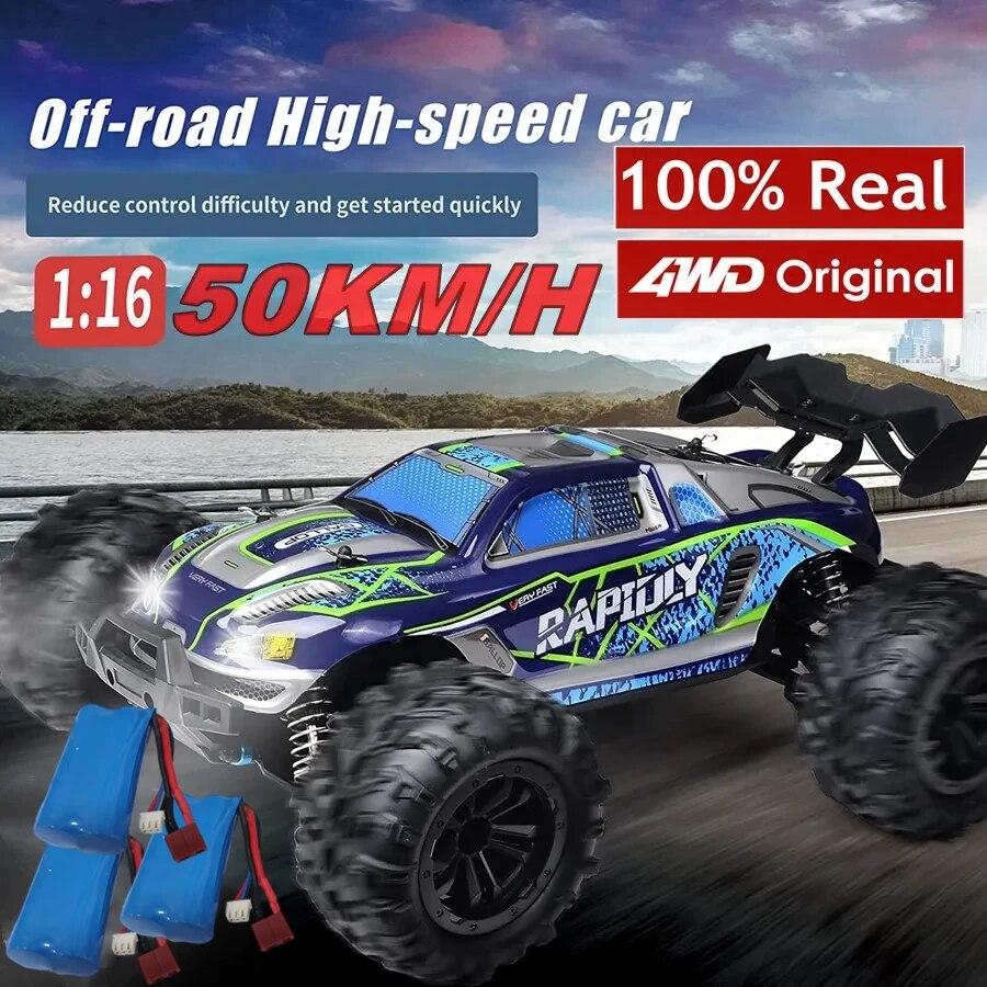 Новый высокоскоростной гоночный внедорожник 4WD RC Car 50 км/ч или 80 км/ч Супер бесщеточный высокоскоростной радио 4x4 Off Road Super Fast Drift Racing RC Truck Vehicle