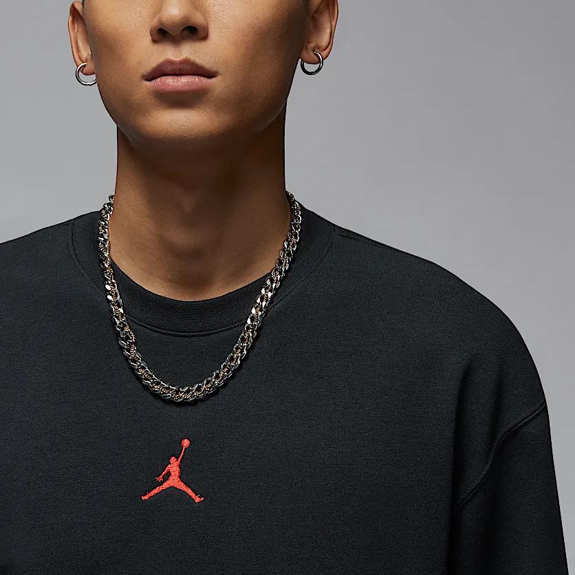 Jordan Мужская толстовка MJ FLC CREW GCEL Черная IB5605-010