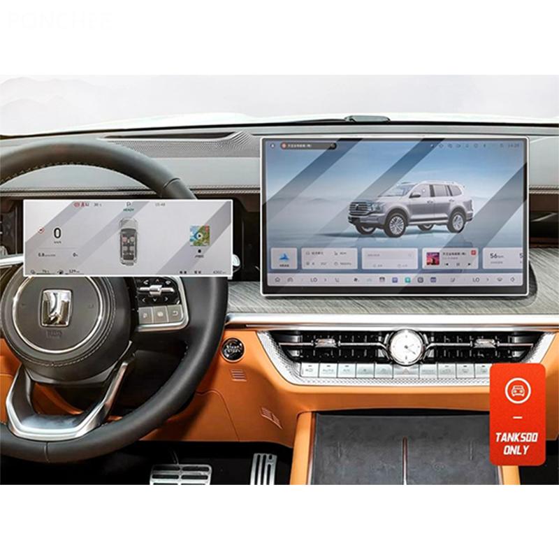 For Tank 500 2022-2026 Tempered Film Screen Center Control Navigation Instrument Film Automobile Modification Supplies