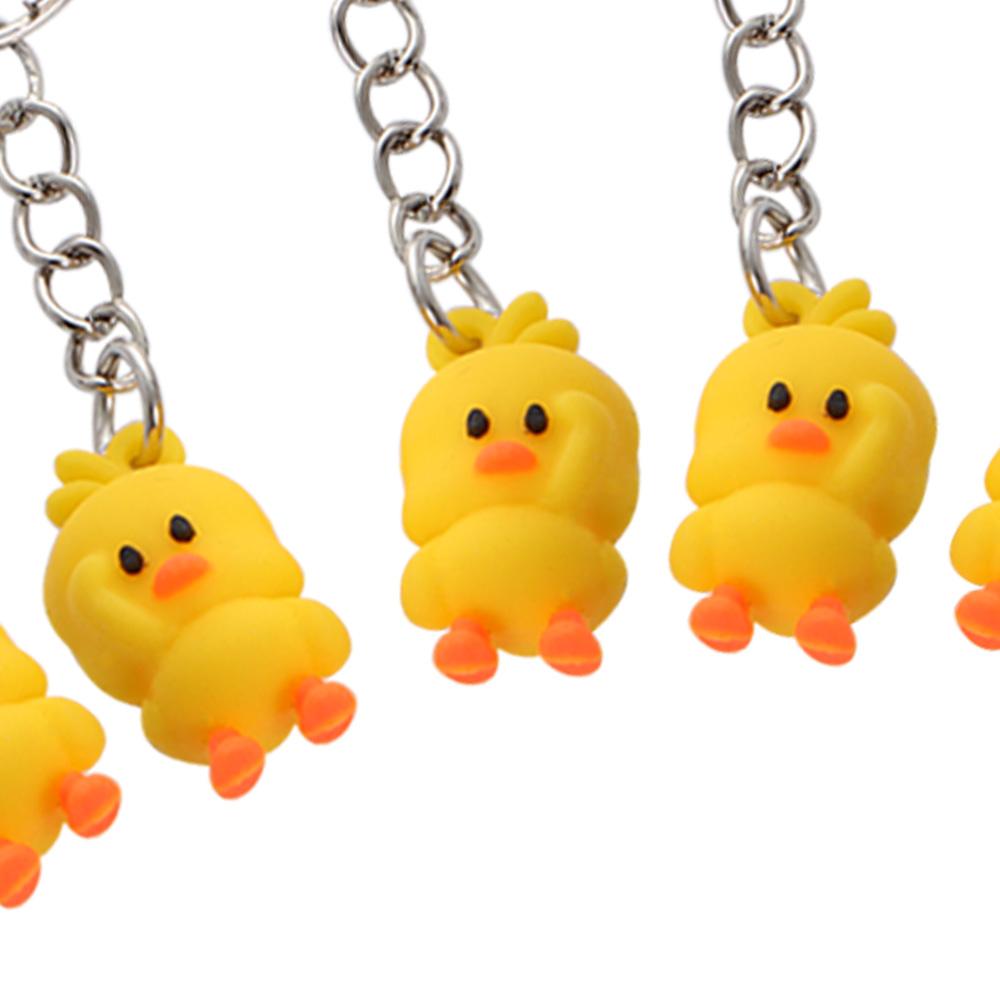 Small Gift Cute Little Yellow Duck Cartoon Key Chain Keychain Pendant Key Rings