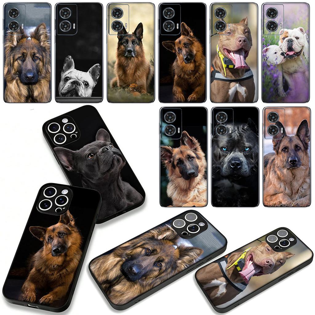 for Motorola Moto Edge 70 60 Fusion 40 NEO 20 Pro G Stylus G56 G96 G71 G73 G41 G42 G50 G51 G52 Case Bulldog Dog German Shepherd