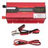 Red Power Inverter Modified Sine Wave 12V 24V To 220V Car Converter with Universal Outlet USB Charging Port LCD Display